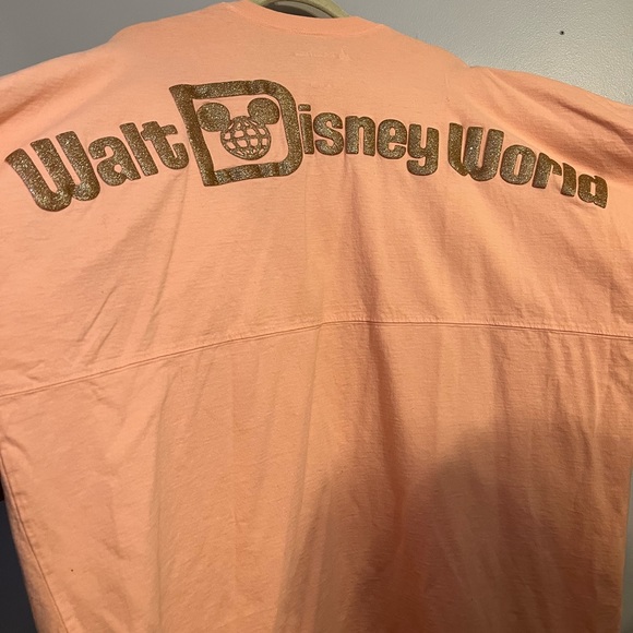 Walt Disney World Spirit Jersey XXL Peachy Pink with Rose Gold Glitter Letters! - Picture 6 of 7